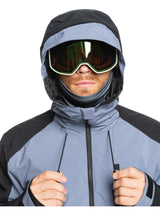 Quiksilver Mission Block JK Chaqueta, Flint Stone, Estándar para Hombre