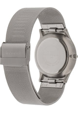 Skagen Reloj Sundby Titanium para Hombre, movimiento de cuarzo a tres agujas con Correa de Acero Inoxidable o piel, 37 mm, Gris Y Azul