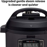 Instant Pot Pro Olla a Presión Eléctrica Multifunción 10 en 1, Cocción Lenta, Arrocera, Vaporera, Yogurtera, Sartén para Saltear, Esterilizador y Al vapor – Acero Inoxidable, 1200 W – 5,7 L, Negro