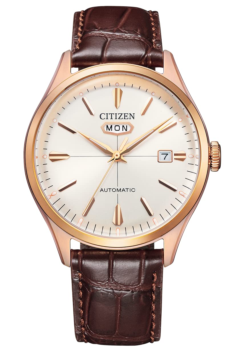 Citizen Reloj Analógico para Hombres de Automático con Correa en Cuero