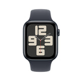 Apple Watch SE de 2.ª generación GPS Smartwatch con Caja de Aluminio en Medianoche de 44 mm y Correa Deportiva Medianoche - Talla M/L. Monitores de entreno y sueño y Resistencia al Agua