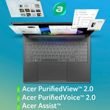 Acer Aspire 16 AI Copilot+ A16-52M, Ordenador Portátil 16" Full HD IPS (Intel Core Ultra 7 258V, 32 GB RAM, 512 GB SSD, Intel ARC 140V GPU, Windows 11 Home), Hierro, Teclado QWERTY Español