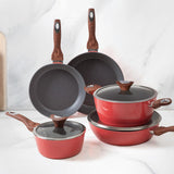 Batería de cocina 8 piezas roja Golden 5