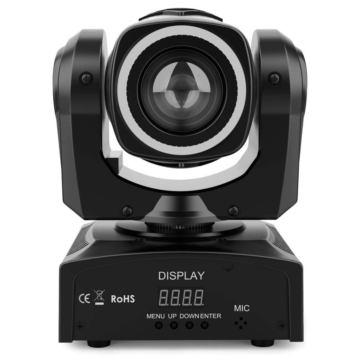 Audibax Boston 30 - Cabeza Móvil para Discoteca Con Anillo LED - Luces DJ - Foco Profesional Móvil - Cuenta Con 1 Luz de 30W y Anillo de Colores - Flash Discoteca