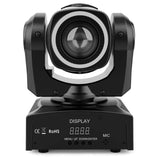 Audibax Boston 30 - Cabeza Móvil para Discoteca Con Anillo LED - Luces DJ - Foco Profesional Móvil - Cuenta Con 1 Luz de 30W y Anillo de Colores - Flash Discoteca