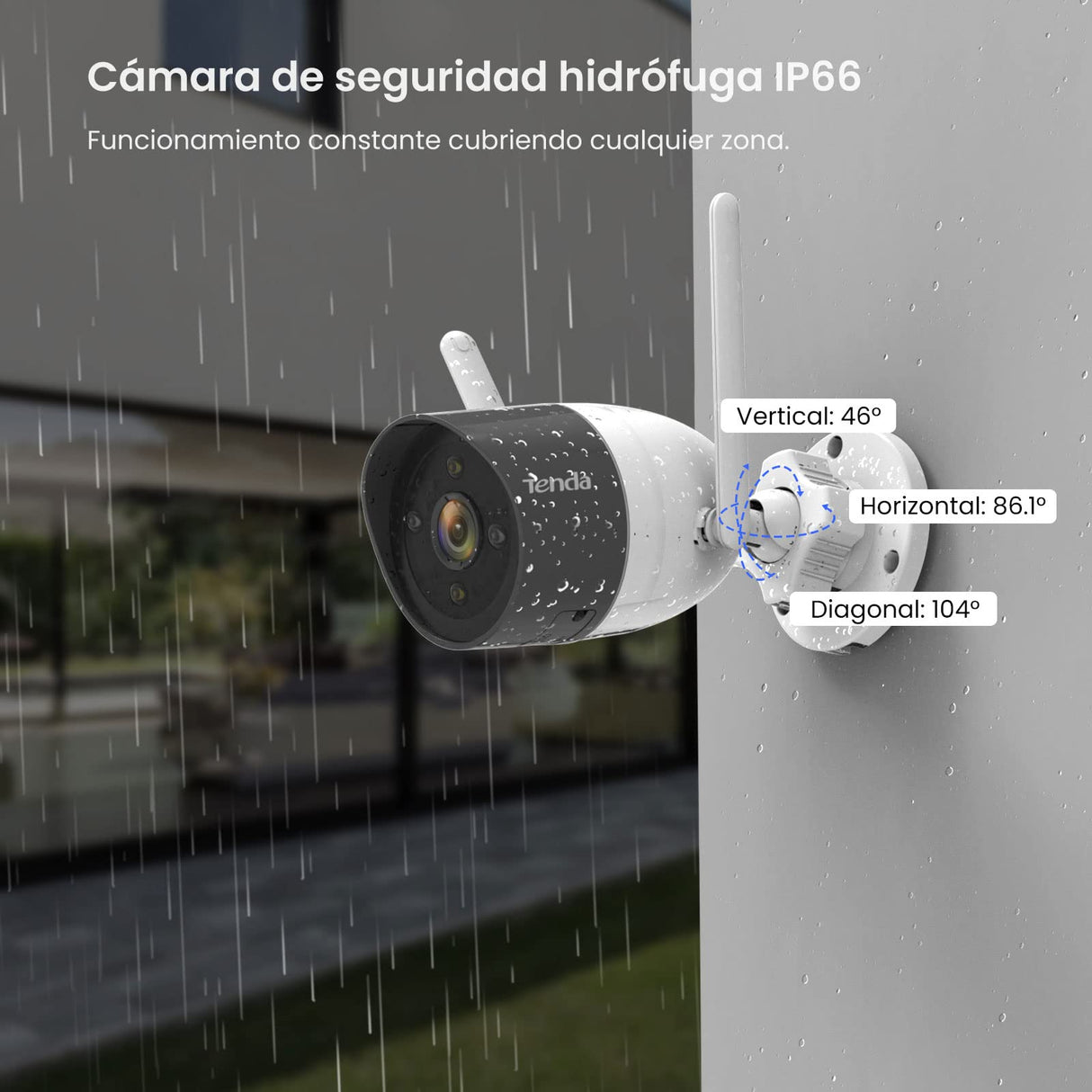 Tenda 2K Kit de Camara Vigilancia WiFi Exterior/Interior sin Cables - 8X 3MP Cámara Seguridad IP de Visión Nocturna en Color con Grabador 8CH 1TB HDD NVR CCTV, Audio Bidireccional, K8W-3TC-1T