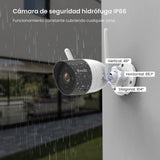 Tenda 2K Kit de Camara Vigilancia WiFi Exterior/Interior sin Cables - 8X 3MP Cámara Seguridad IP de Visión Nocturna en Color con Grabador 8CH 1TB HDD NVR CCTV, Audio Bidireccional, K8W-3TC-1T