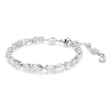 Swarovski Pulsera Mesmera, Tallas mixtas, Blanca, Baño de rodio