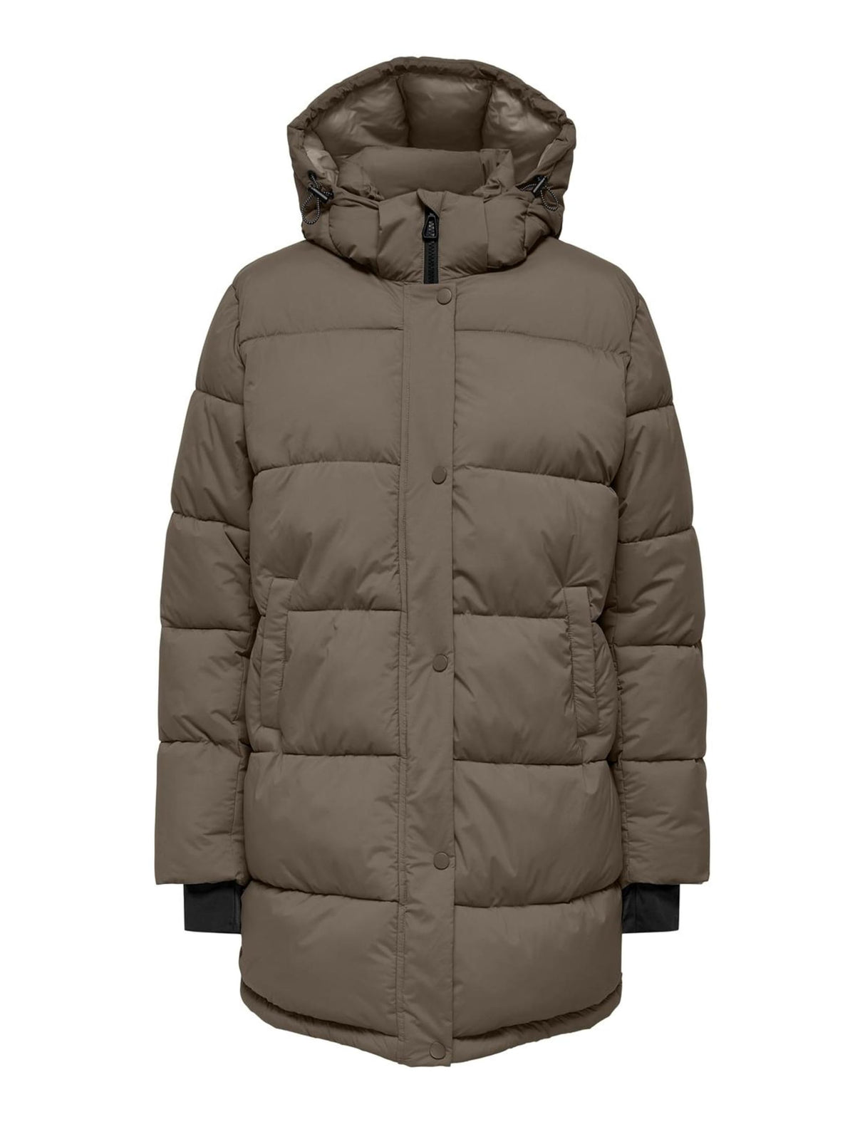 ONLY Onlann Premium Puffer Coat Mid-Long Otw Abrigo, marrón, M para Mujer