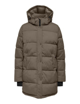 ONLY Onlann Premium Puffer Coat Mid-Long Otw Abrigo, marrón, M para Mujer