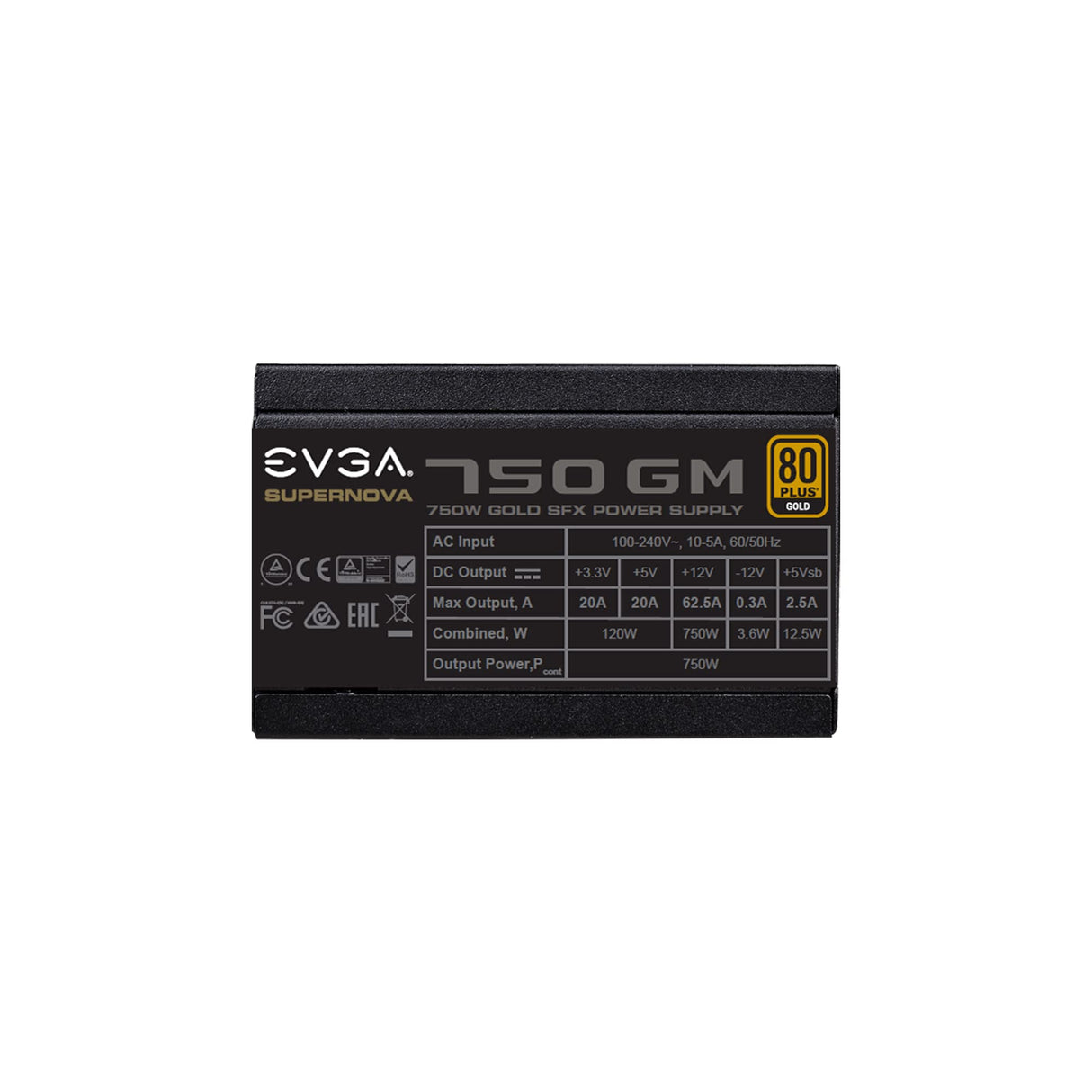 EVGA Supernova 750 GM, 80 Plus Gold 750W, Fully Modular, Eco Mode with FDB Fan, 10 Year Warranty, Includes Power ON Self Tester, SFX Form Factor, Power Supply 123-GM-0750-X2 (EU)