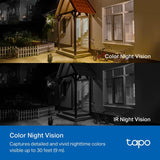 Tapo C410(4-Pack) - Cámara Wi-Fi de Batería para Exterior/Interior, 2K 3MP, 6400mAh, Detección de Personas por IA, Visión Nocturna a Color, No Requiere Hub, Compatible con Panel Solar