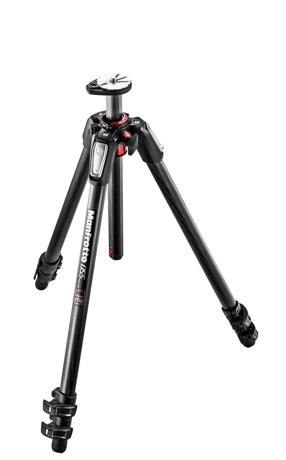 Manfrotto MT055CXPRO3 - Trípode completo (fibra de carbono, 3 secciones), negro