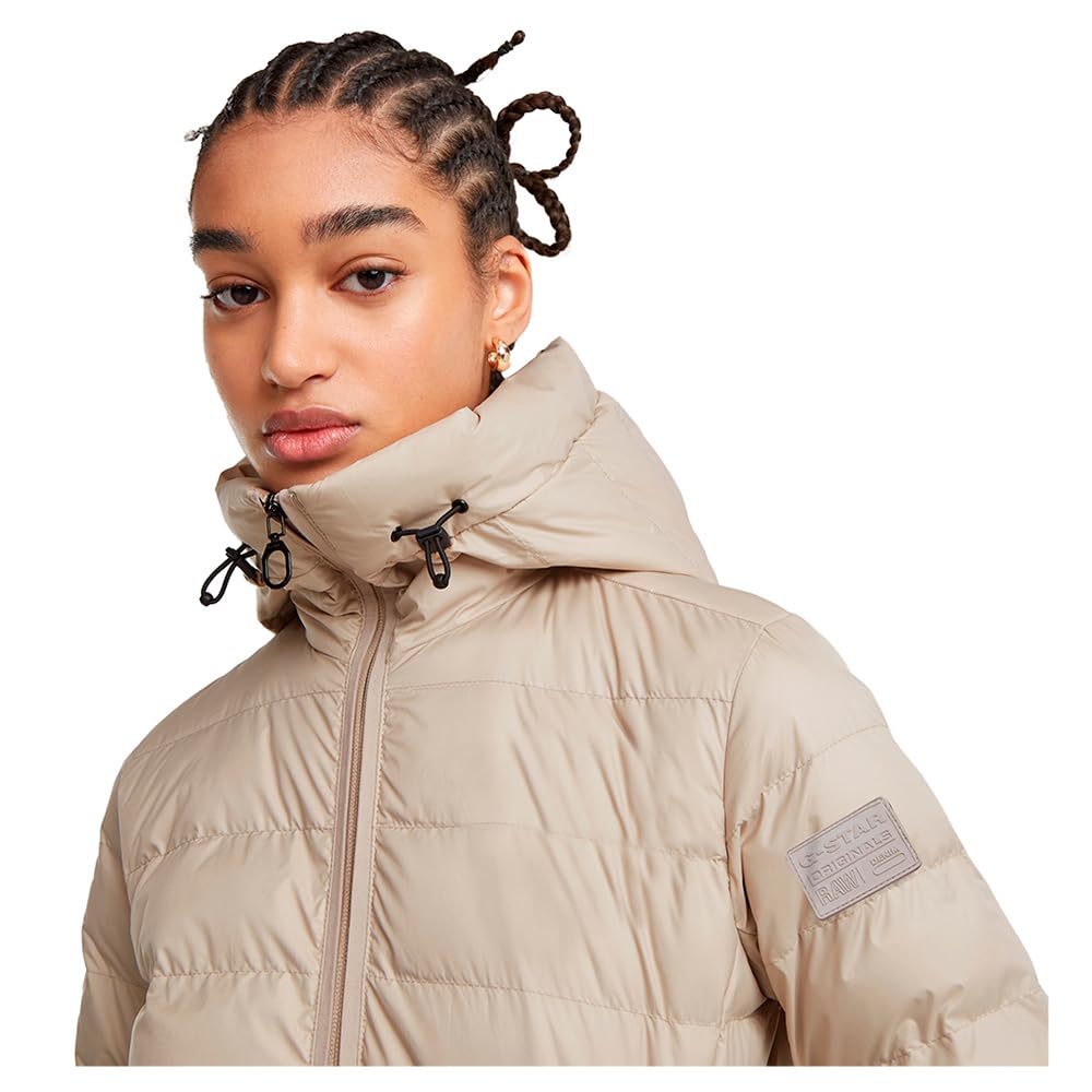 G-STAR Para Mujer Light Weight Hooded Padded Jacket, Beige (sandstorm D25191-B958-B736), XS