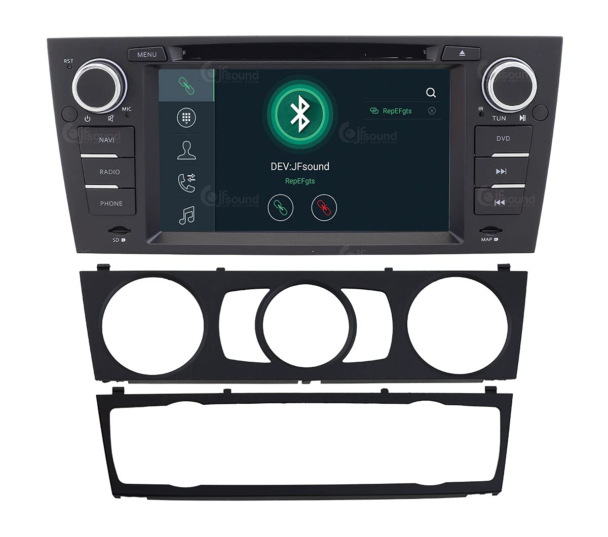 Autorradio de Ajuste Personalizado para BMW Serie 3 Android GPS Bluetooth WiFi Dab USB Pantalla táctil Full HD 7" procesador de 8 núcleos y comandos de Voz