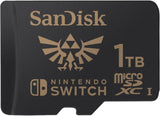 SanDisk Nintendo Tarjeta Micro SDXC 1 TB para Nintendo Switch consoles, hasta 100 MB/s, Edición Legend of Zelda, Añade de almacenamiento para tu consola Nintendo Switch, UHS-I, Class 10, U3