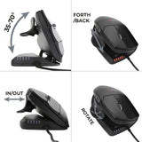 Contour Unimouse | Ratón de Juego ergonómico | Ratón con Cable | Ratón Vertical para Zurdos | Ángulo de 35 a 70 Grados | 6 Botones + Desplazamiento | para Windows y Mac Negro