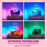 WiZ HDMI Sync Box con retroiluminación de TV - Sincroniza la luz con tus películas, juegos y música - HDMI 2.0 - Soporta 4K a 60Hz - Tira LED RGBIC para televisores de 55«-65» - Control por App/Voz
