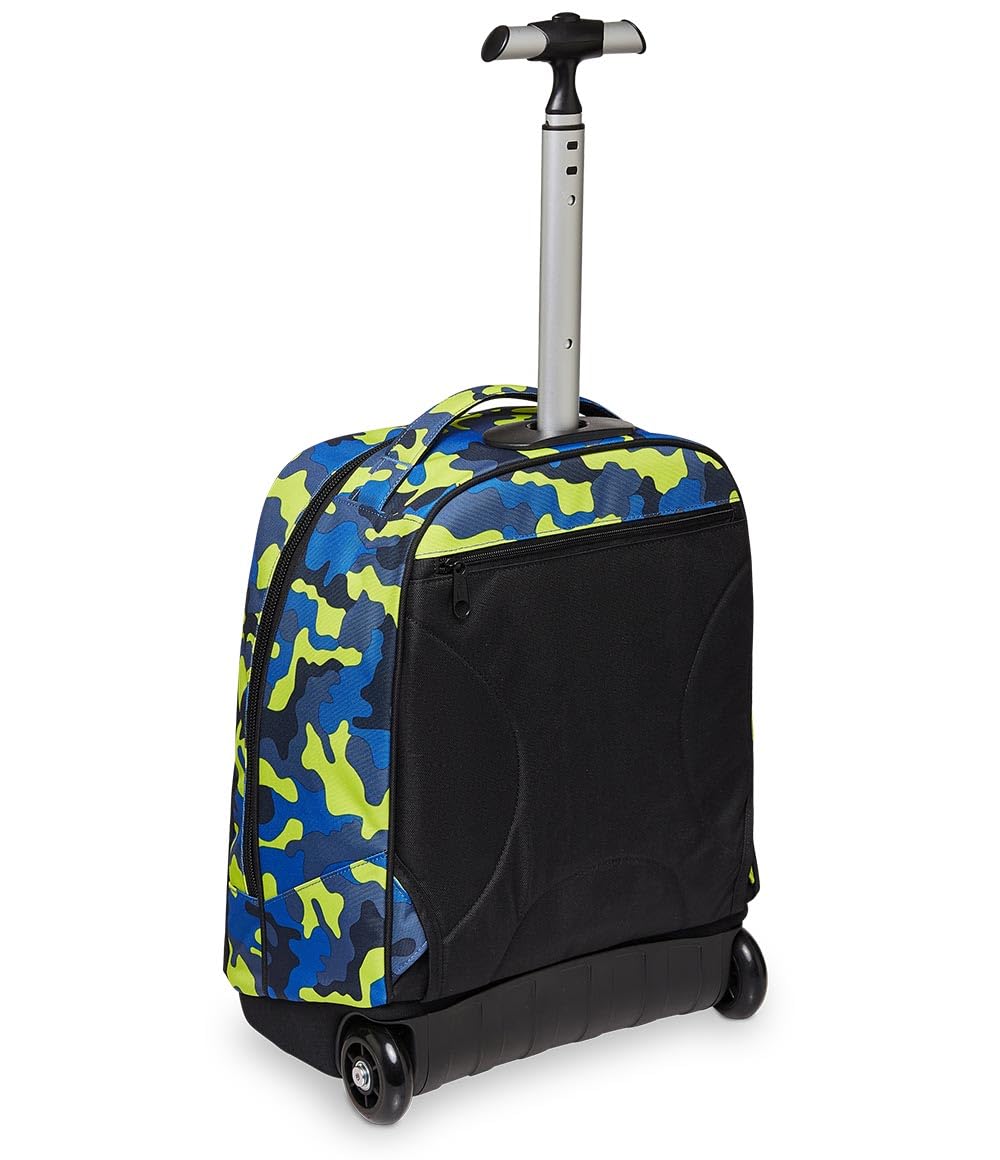 Appack Mochila con Ruedas BIG TROLLEY APPAK, Blue Deep - Mochila 2 en 1, Mochila Escolar con Carro, Crossover System - Bolso Escolar Niñas, Niños y Adolescentes - Bols. Frontal Bolsillo con Cremallera