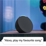 Echo Pop | versión internacional | Altavoz compacto inteligente con wifi, Bluetooth y de sonido potente con Alexa | Color Antracita | Idioma portugués no disponible