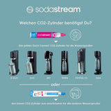 SodaStream Juego de pulverizadores DUO Comfort con cilindro de CO2, 2 botellas de cristal de 1 L, 2 botellas de plástico de 1 l aptas para lavavajillas y soporte para botellas sitólico, altura: 44 cm,