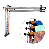 NEEWER Photography Sistema de soporte de fondo manual de montaje en pared de 3 rodillos con 2 ganchos triples, 6 barras de expansión, 3 cadenas, capacidad de carga por rodillo: 22 lb/10 kg