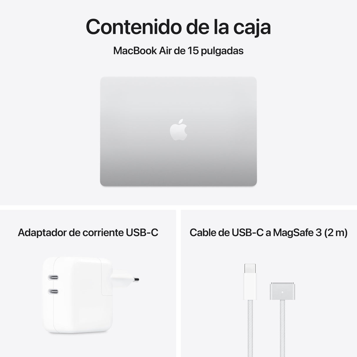 Apple 2025 MacBook Air de 15 Pulgadas con Chip M4: diseñado para Apple Intelligence, Pantalla Liquid Retina de 15,3 Pulgadas, 16 GB de Memoria unificada, 256 GB SSD, Teclado español; Plata