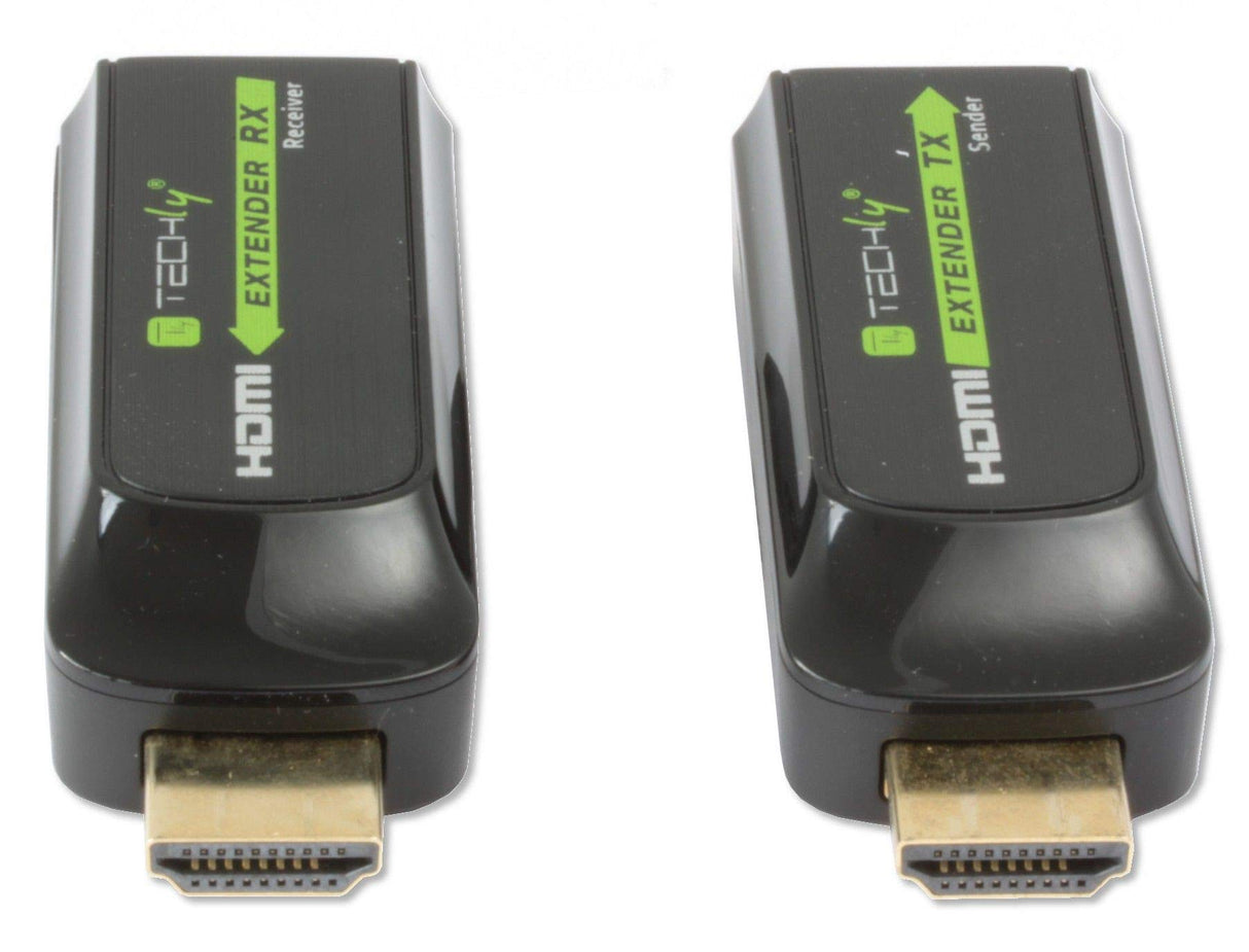 Techly IDATA-EXT-E70S AV transmitter & receiver Negro extensor audio/video - Extensor de A/V (AV transmitter & receiver, Cat6,Cat6a,Cat7, 40 m, 60 Hz, Estéreo, 480i,480p,576i,576p,720p,1080i,1080p)