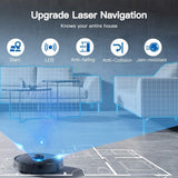 Proscenic El robot aspirador M7 PRO, con navegación láser inteligente, limpiador y lavadora 2 en 1, conexión Wi-Fi, control de aplicaciones y Alexa, no incluye papelera inteligente