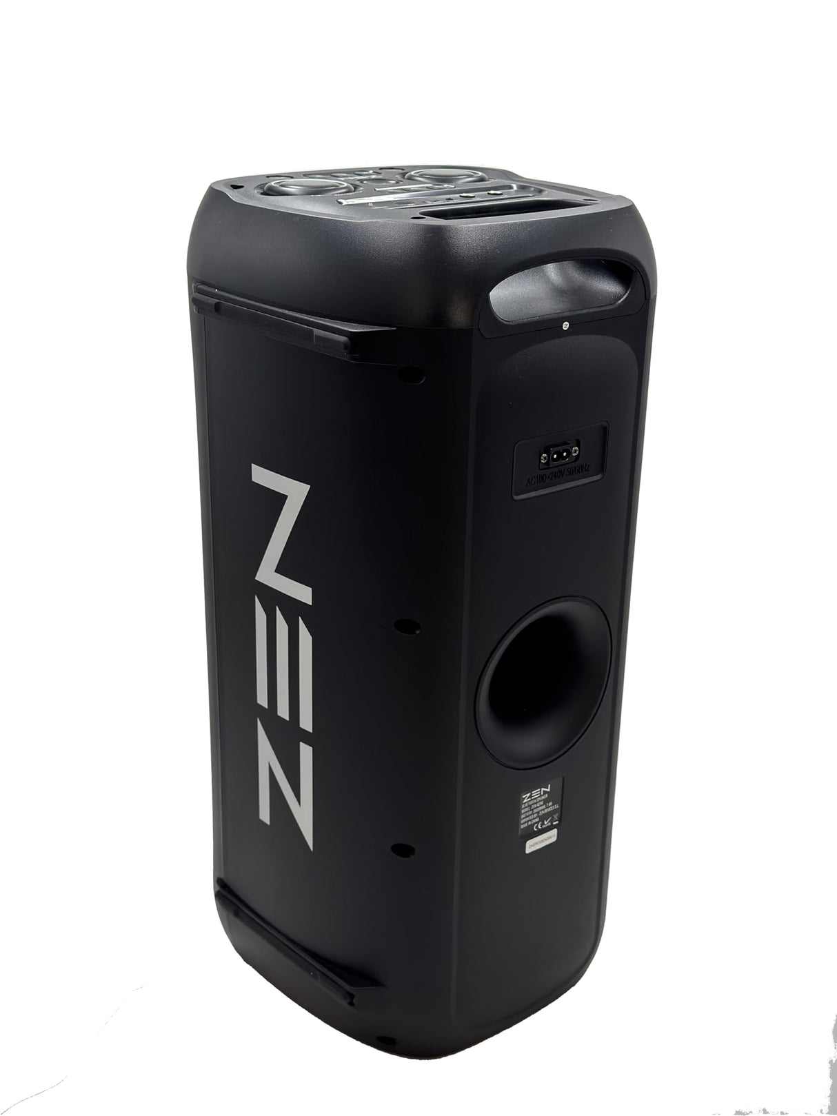 Altavoz portátil Bluetooth Zen Aero Potente de 350W, 10H de batería, luces LED RGB. Altavoz Grande con TWS, Aux in, USB, entrada de micrófono, y micrófono inalámbrico, con radio FM y con gran potencia