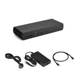 Amazon Basics Estación de acoplamiento compatible con Thunderbolt 4/USB4 Pro, 2 TBT4, 1 HDMI 2.1, 3 USB A 3.1, RJ45, pantalla dual, Negro, 19,96 x 7,5 x 3,12 cm