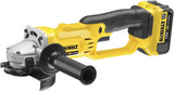 DEWALT DCG412M2-QW - Mini-amoladora XR 18V, 4.0 Ah, 7,000 rpm, Disco de 125 mm, Freno Electrónico, Cambio Rápido de Disco, Incluye 2 Baterías, Cargador Multivoltaje, Empuñadura y Maletín de Transporte