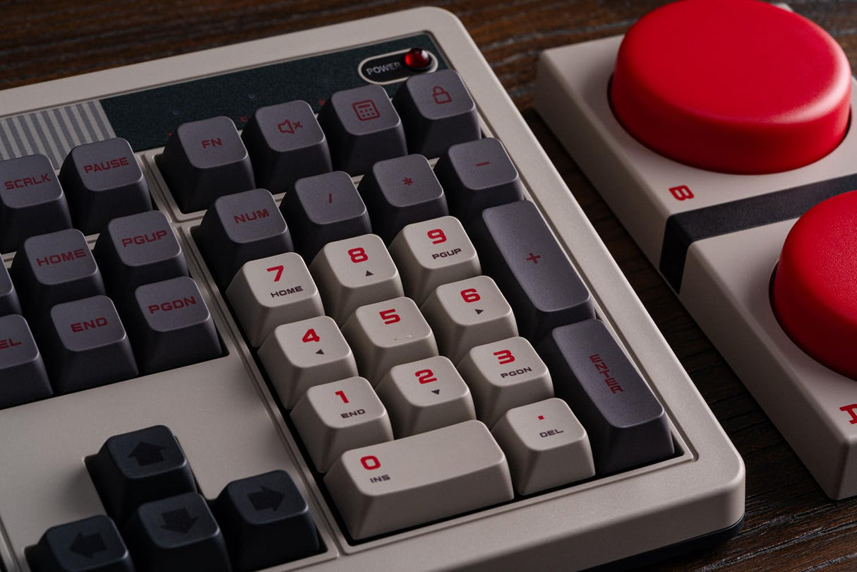 8BitDo Retro 108 Mechanical Keyboard with 108 Keys and Integrated Numpad, Bluetooth/2.4G/USB-C Hot Swappable Wireless Gaming Keyboard for Windows and Android - N Edition - QWERTY English Keyboard