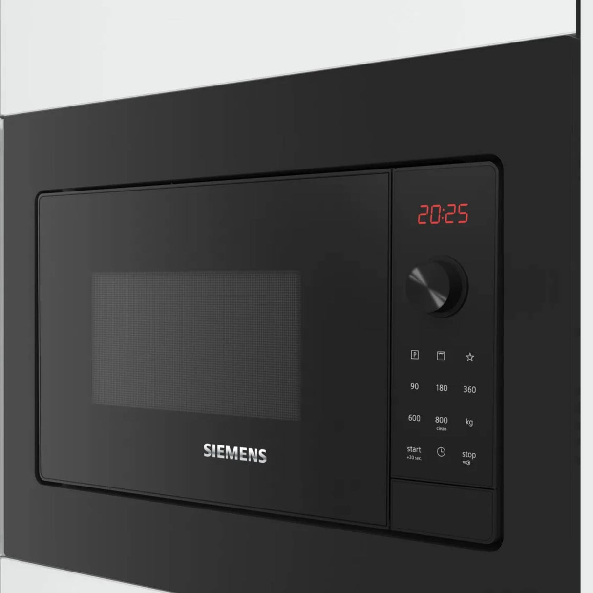 Siemens - Microondas Integrable IQ300, 60 cm, cookControl, Función Grill, 5 Niveles de Potencia, 800W, Negro, BE623LMB3