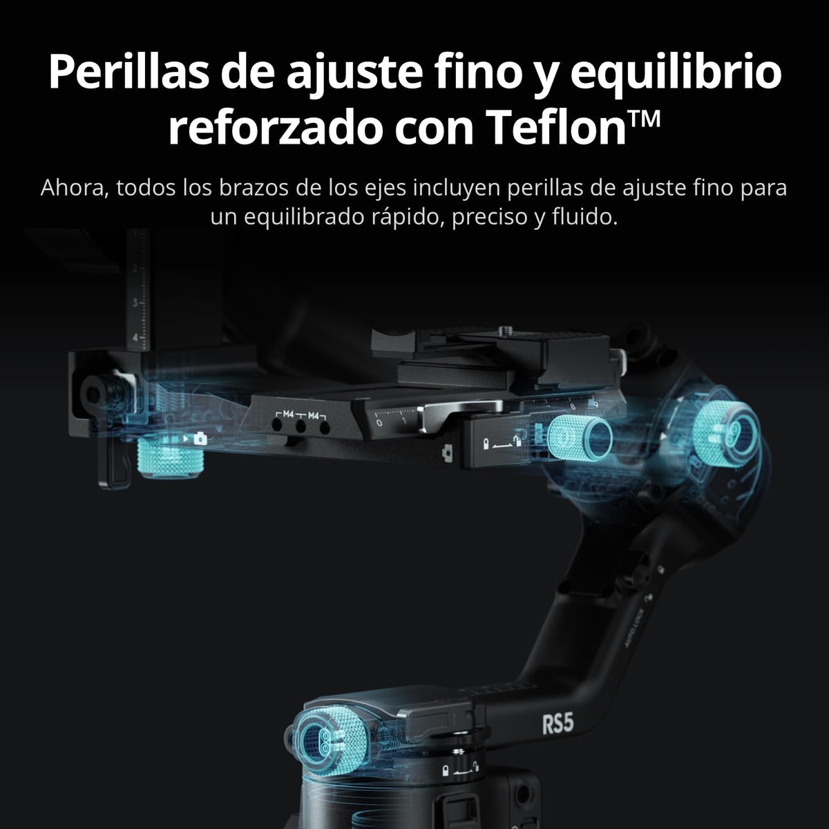 Pack dji RS 5, estabilizador para cámara Canon/Sony/Panasonic/Nikon/Fujifilm, Seguimiento Inteligente, empuñadura Maleta electrónica, perillas de Ajuste Fino, Nuevo indicador del Eje Z