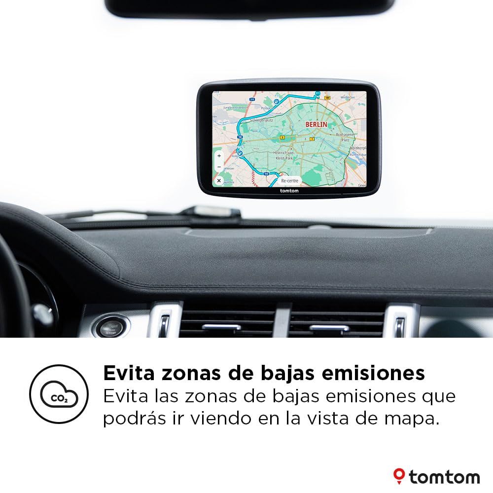 TomTom GPS GO Navigator,Pantalla de 7", info tráfico en Tiempo Real, Prueba de 12 Meses de alertas de radares de tráfico, mapas Europa, actualiz. Wi-Fi, Servicios Premium, Soporte magnético