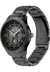 Armani Exchange Orologio da uomo, Movimento al quarzo multifunzione e cassa da 46 mm con cinturino in Acciaio inossidabile
