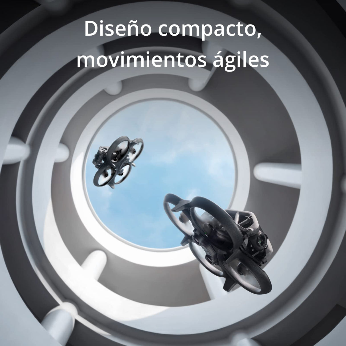 DJI Avata - Dron cuadricóptero con vista en primera persona y vídeo 4K estabilizado, FOV de 155°, protectores de hélices integrados, transmisión HD con baja latencia, freno de emergencia