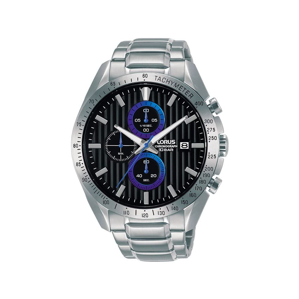 Lorus Reloj Analógico de Cuarzo para Hombre con Correa de Piel, Plata