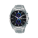 Lorus Reloj Analógico de Cuarzo para Hombre con Correa de Piel, Plata