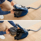 Bosch Hogar BGS7RCL Relaxx Ultimate Aspirador sin Bolsa, Extremadamente silencioso 68 decibelios, 700 W, 3 litros, Azul, azul