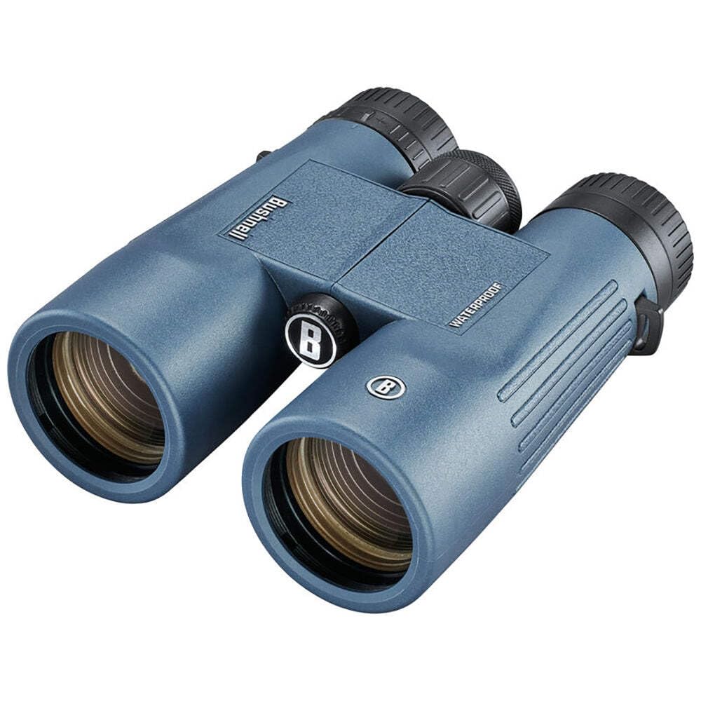 Bushnell - H2O 2 - Prismáticos - 10x42 - Prisma de Techo - Azul Oscuro - Completamente Multicoated - Impermeable/Niebla - Oculares giratorios - Deportes acuáticos - Náutica - 150142R