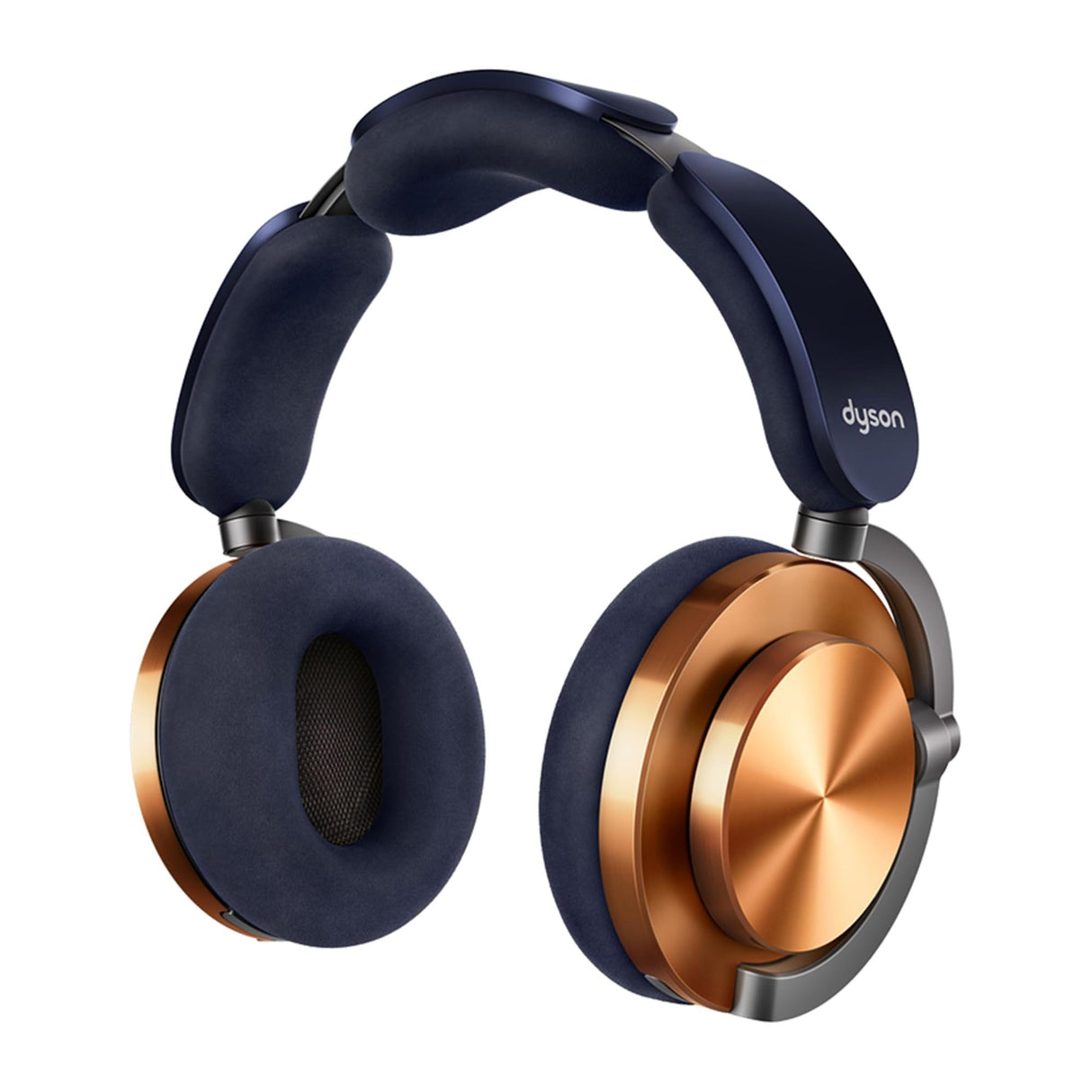 Dyson Ontrac Auriculares inalámbricos con cancelación Activa de Ruido – 55h de autonomía – Bluetooth 5.0 – Carga rápida de 10 min – 6 Hz a 21 kHz – Estuche de protección – (Azul de Prusia/Cobrizo)