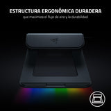 Razer Laptop Stand Chroma V2 - Soporte para Ordenador portátil con iluminación RGB Chroma (Hub USB 3.0 con 3 Puertos, ángulo de inclinación de 18 Grados, Aluminio y diseño ergonómico)