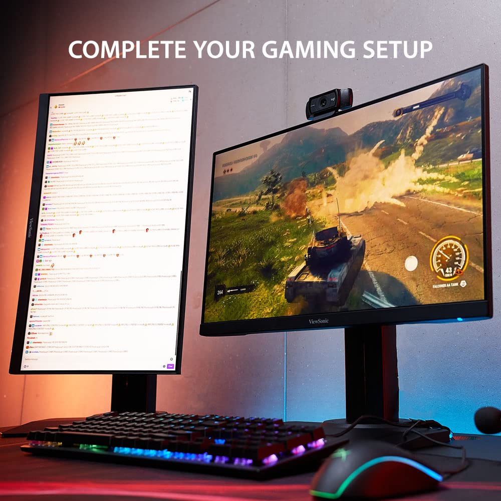 ViewSonic XG2705-2 Monitor Gaming 27" Full HD, Panel IPS, 1 ms, 144 Hz, FreeSync Premium, Altura Ajustable, Negro