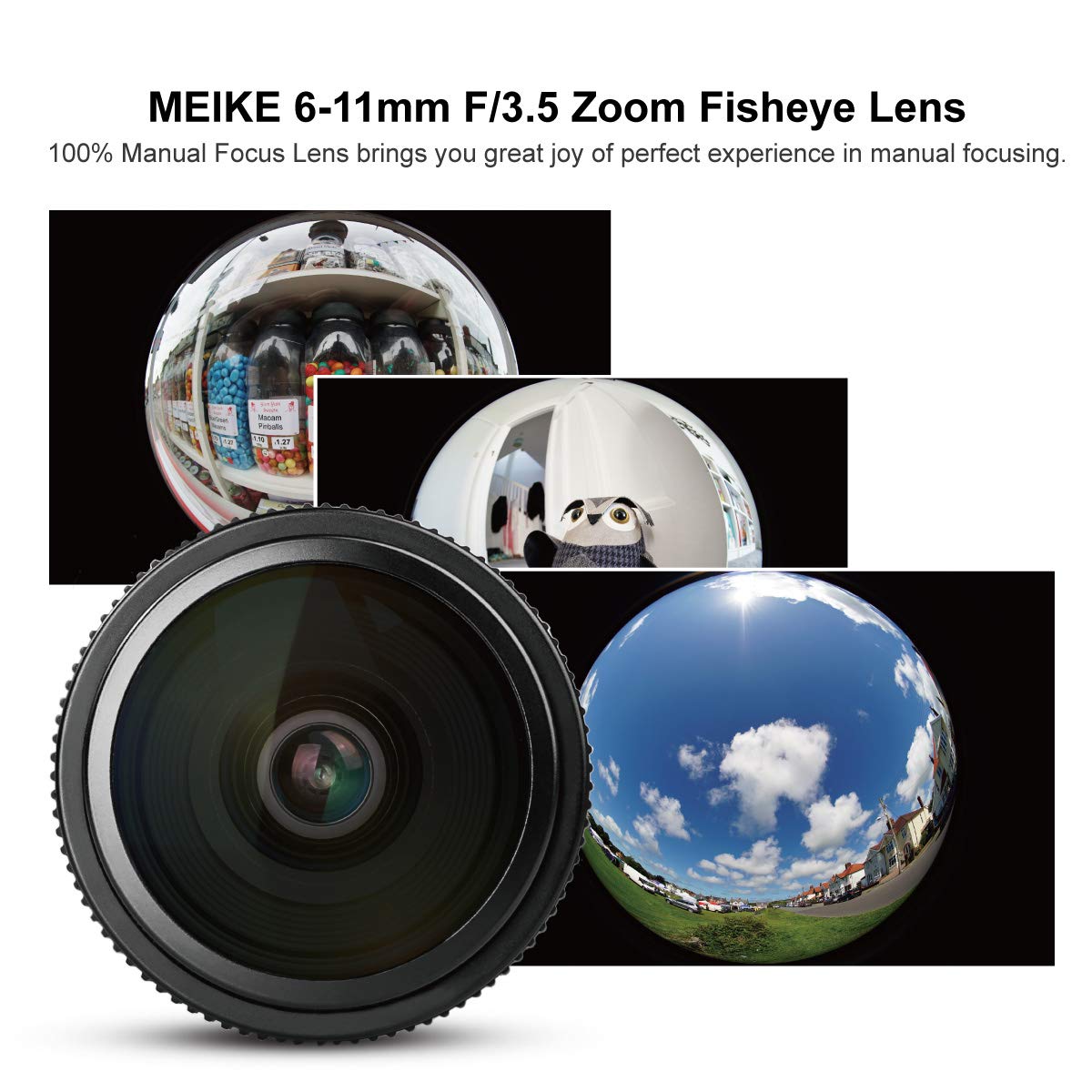 Meike MK 6 – 11 mm f3.5 Fisheye Lente de Zoom Sensor Formato APS-C para Sony E Mount