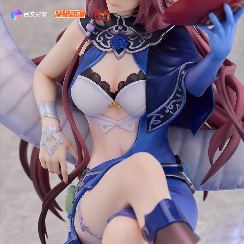 Yuewen Goods Inu no Matsu-Chan Masaya Kuriyama Blue Scale Blue Scale Dew Ver., Total Height Approx. 9.1 Inches (230 mm) (Including Pedestal) PVC and ABS 1/7 Finished Figure