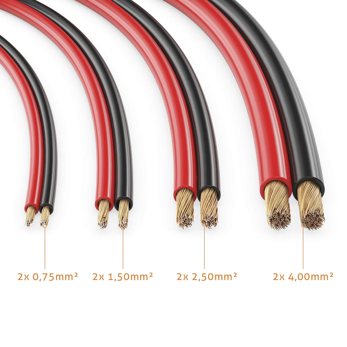 Sonero S-SC2400RB-100 Cables para Altavoces CCA, 100m, Rojo/Negro