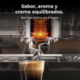 Cecotec Cafetera Express Barista Baristeo Mattina 2X. 4200W, Bomba Rotatoria 9 Bares, Caldera Triple, Pantalla Pid, Caudalímetro, Doble Manómetro, 4200W, Extracción Crema, Diseño Profesional