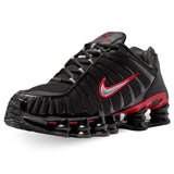 Nike Shox TL, Sneaker Hombre, Black Metallic Silver University Red, 44 EU